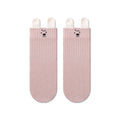 Babylon children's socks solid color ear lifting combed cotton cartoon knee socks autumn boneless cute newborn infant socks