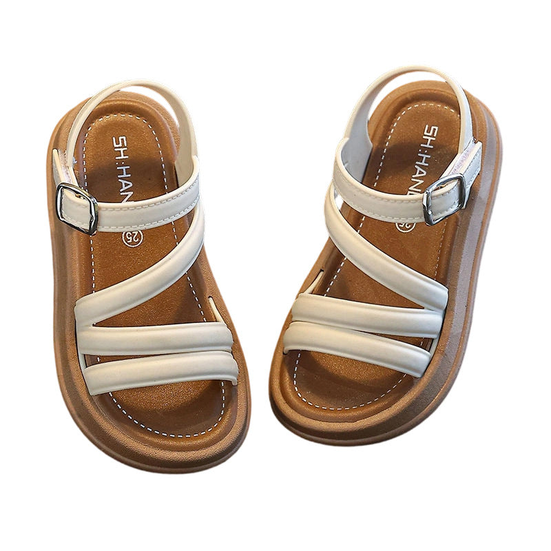 Girls' open-toe sandals: stylish summer new arrivals - korean style, princess-inspired, cute, versatile, and chic for students
