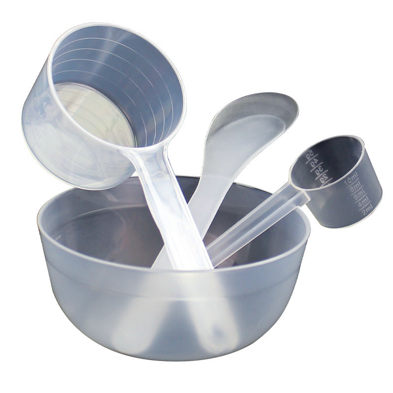 Wholesale facial mask bowl set - 4-piece kit with mask stick, mixing bowl, and spoon - individually packaged mask application tools