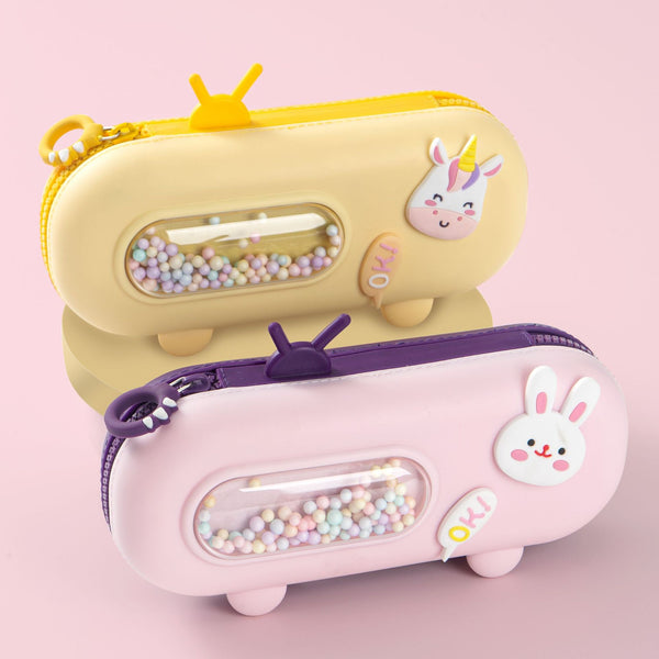 New Bubble Machine Stationery Box Creative Stationery Silicone Pencil Bag Kindergarten Pencil Case Men's and Women's Novelty Tongzhuo Pencil Bag
