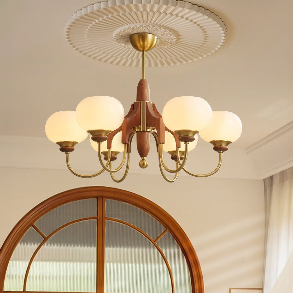 Medieval French retro chandelier bedroom living room main light new Chinese American simple study restaurant lighting wholesale