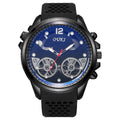 New hollow-out blue light watch, large dial men's quartz watch, trendy student men's wristwatch, cross-border watch