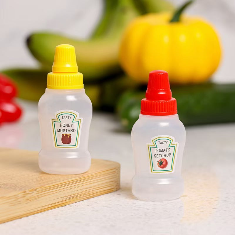 Mini sauce bottle plastic squeeze sauce bottle japanese style squeeze condiment bottle food grade portable soy sauce bottle cross-border