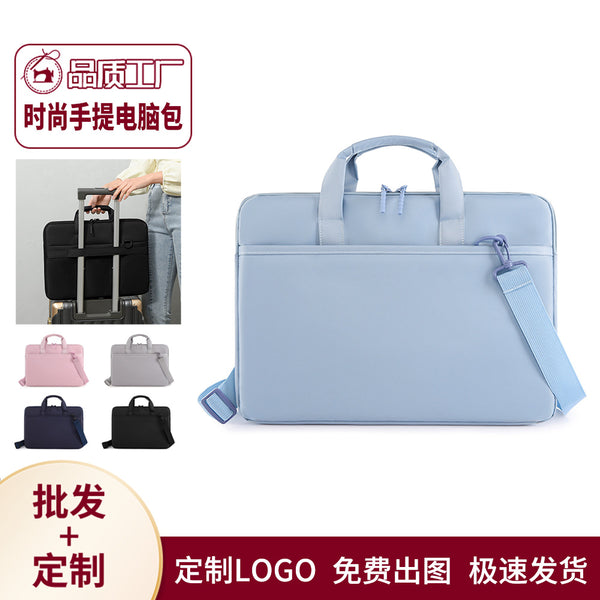 Wholesale 15-inch laptop bag women's briefcase custom logo men's shoulder crossbody light notebook liner bag