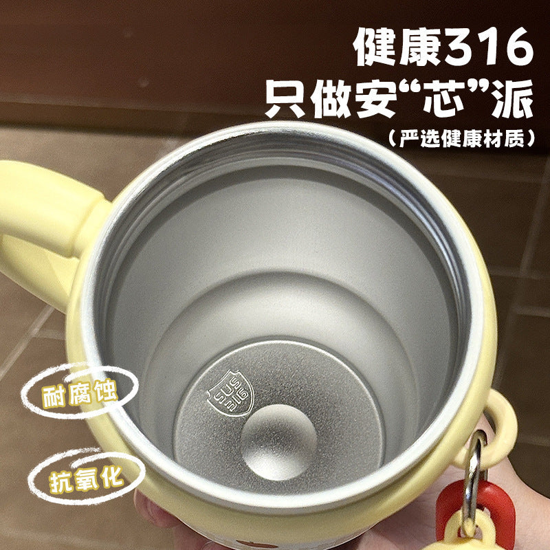 New arrival high-looking large-capacity cartoon handle ice insulation cup cute student straw cup coffee cup office cup