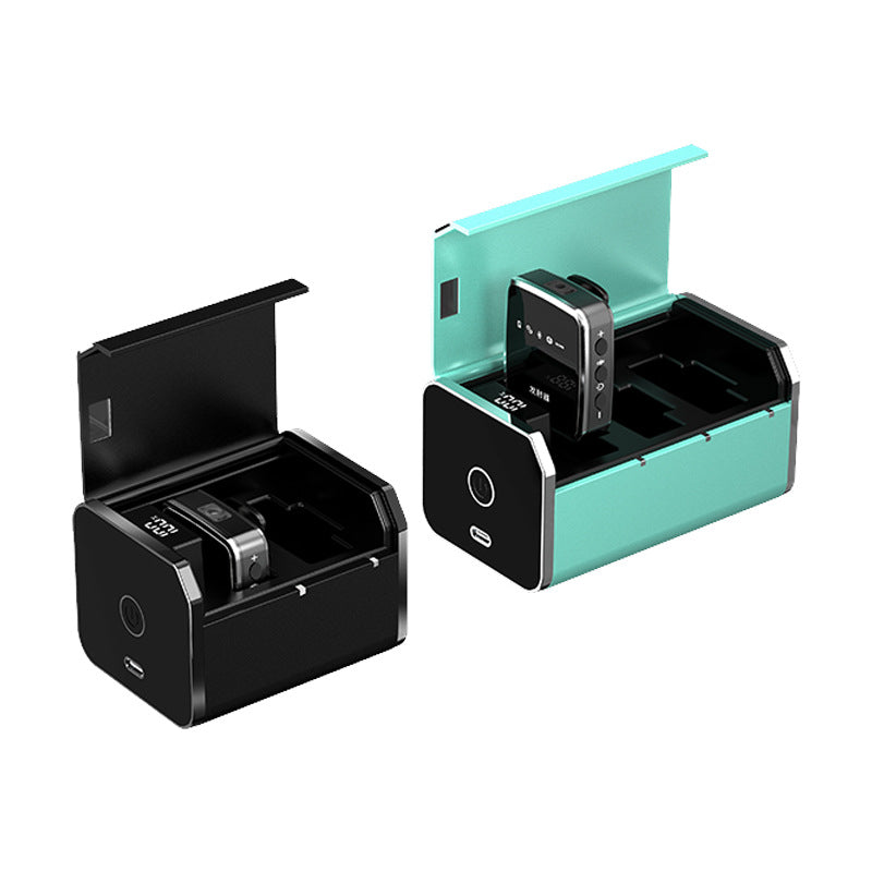 Defeilong D60/D608 wireless collar clip microphone special charging compartment storage box metal aluminum shell flash charging