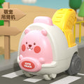 Mini cartoon inertia car - cute pet, educational toy for kids, baby inertia toy car, construction vehicle for little boys