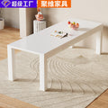 Cream style simple dining table for homewhite manufacturer personalized wholesale small apartment dining table stretchable table