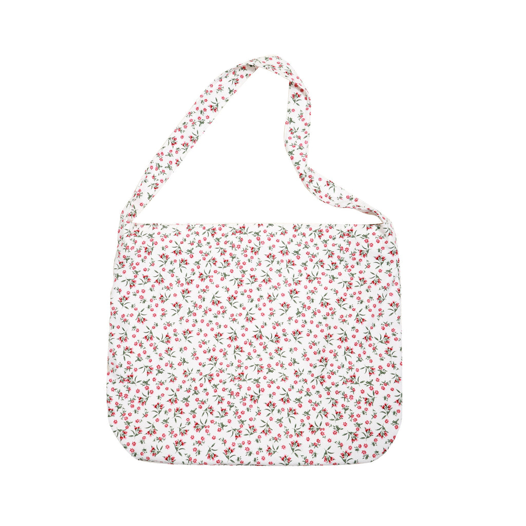 Cross-border new broken flower canvas bag messenger bag shopping bag fashion trend large capacity casual versatile women's shoulder bag