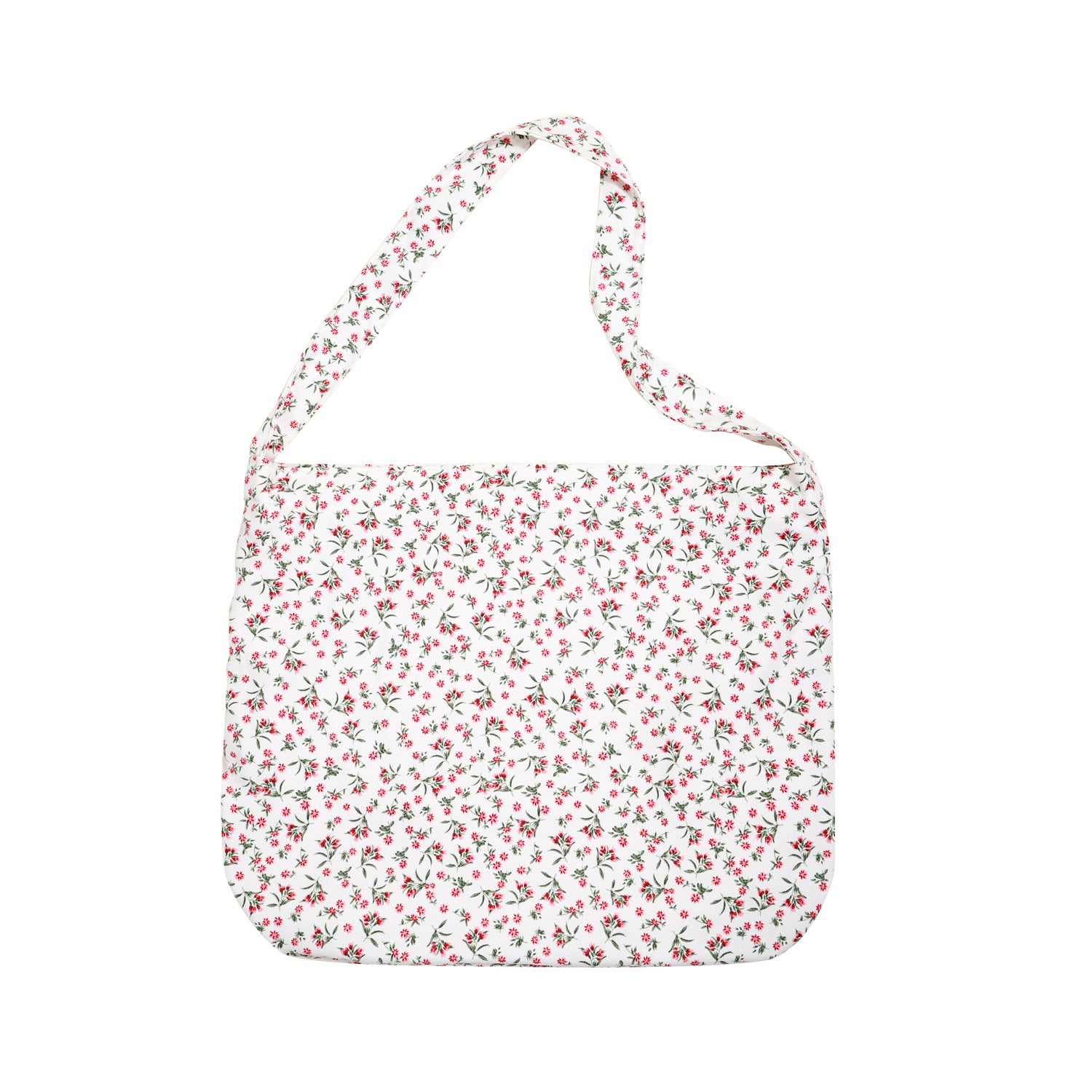 Cross-border new broken flower canvas bag messenger bag shopping bag fashion trend large capacity casual versatile women's shoulder bag