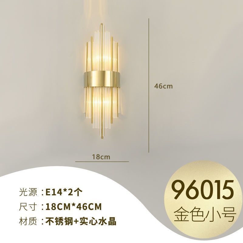 Luxury crystal wall sconce led - minimalist style for living room tv background, bedroom bedside, hallway, aisle, and stairway