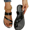exclusive supply of plus-size women's slippers,  summer new style, solid color round toe, single-strap flat, outdoor casual sandals