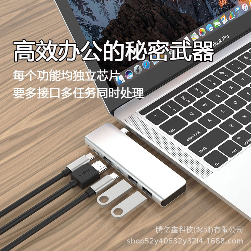 Ready-to-ship usb hub, compatible with apple, huawei, and macbook type-c devices. this 5-in-1 docking station expands your connectivity