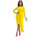D401 independent station   autumn long sleeve celebrityelegantelegantol pencil skirt plus size african dress