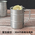 Frosted retro stainless steel mug - coffee cup, commercial creative outdoor camping picnic water cup, beer mug