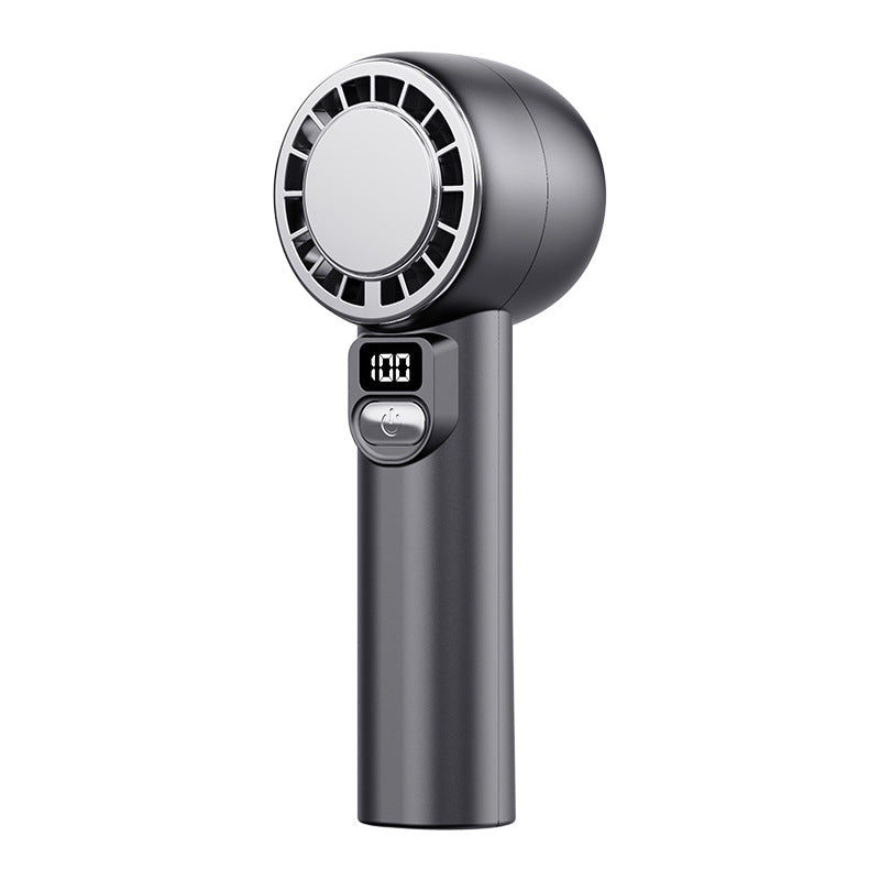 New high-speed handheld fan usb mini 100-speed stepless speed adjustment digital display outdoor silent mini small fan