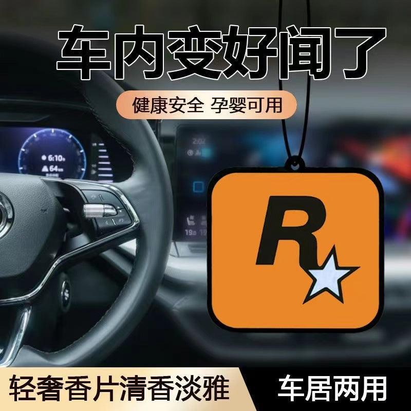 Car fragrance tablets car perfume car aromatherapy pendant r star long-lasting light fragrance car interior deodorant fragrance
