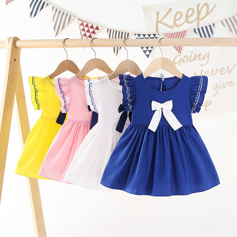 Girls' dresses : new children's clothing, bows, princess dresses for girls (sizes for mid-to-large children), dropshipping available
