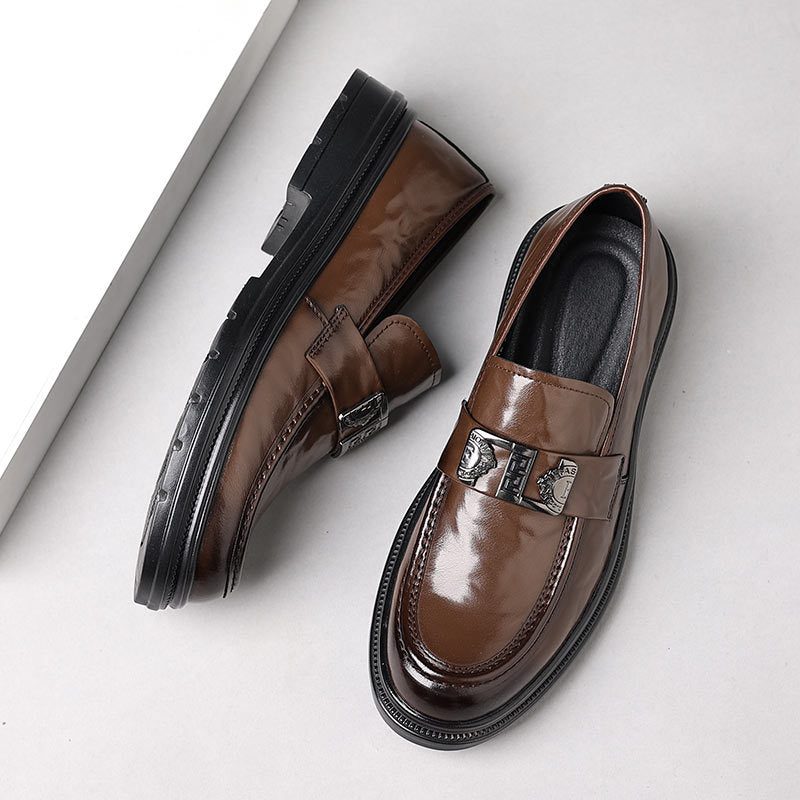 Genuine leather men's leather shoes - soft sole, soft upper, casual shoes, wear-resistant, versatile, trendy, comfortable slip-on loafers