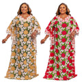 supply plus size women's lace cut outembroiderlace bat sleeve floor-length skirt