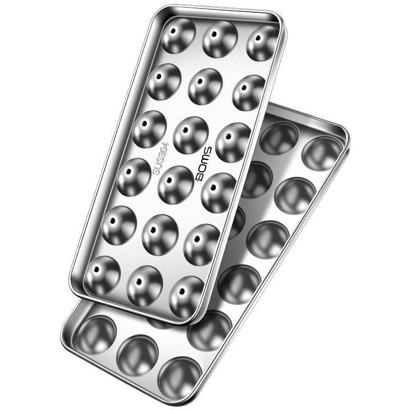 Cross-border 304 stainless steel household refrigerator ice box easy demoulding fruit ice grid mold food grade Ice Hockey mold