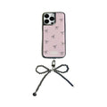 Bowknot pink iphone 16 pro max electroplated phone case, apple 15 silver edge epoxy 14 protective cover