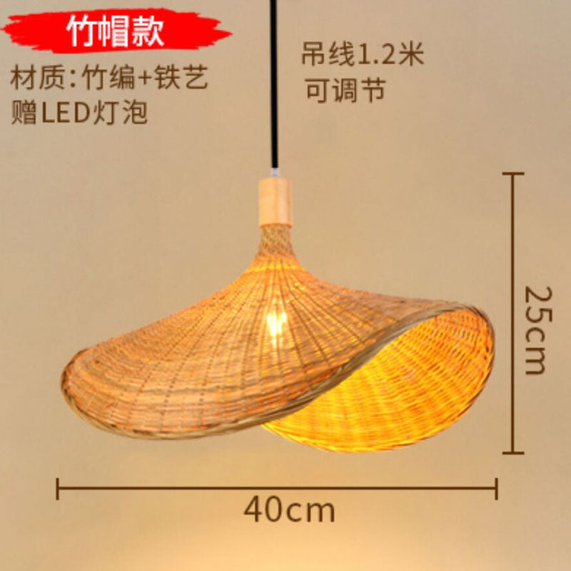 Japanese chandelier restaurant light tatami light new Chinese bamboo lamp zen light tea room light Chinese style bamboo art lighting