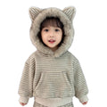 Processing personalizedgirl winter fleece-linedthickened cold-proof heattech hooded cute sweatshirt youth pullover thick