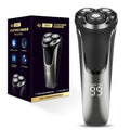 Men's electric shaver - rotary floating 3-blade head, quick charge, digital display, full body washable, cross-border wholesale