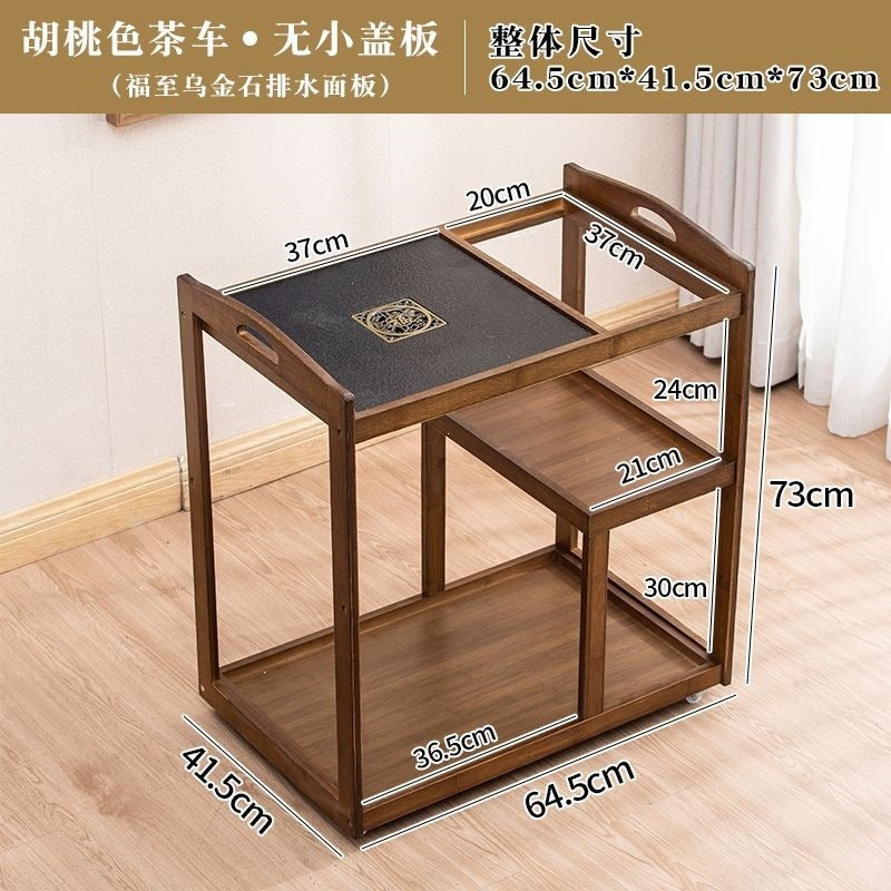 Mobile tea cart tea table home living room tea cabinet multifunctional integrated water dispenser tea tray set modern minimalist tea set