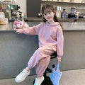 Girls' fall outfit : stylish new autumn collection for kids - trendy activewear tracksuit set for older girls, perfect for spring and autumn