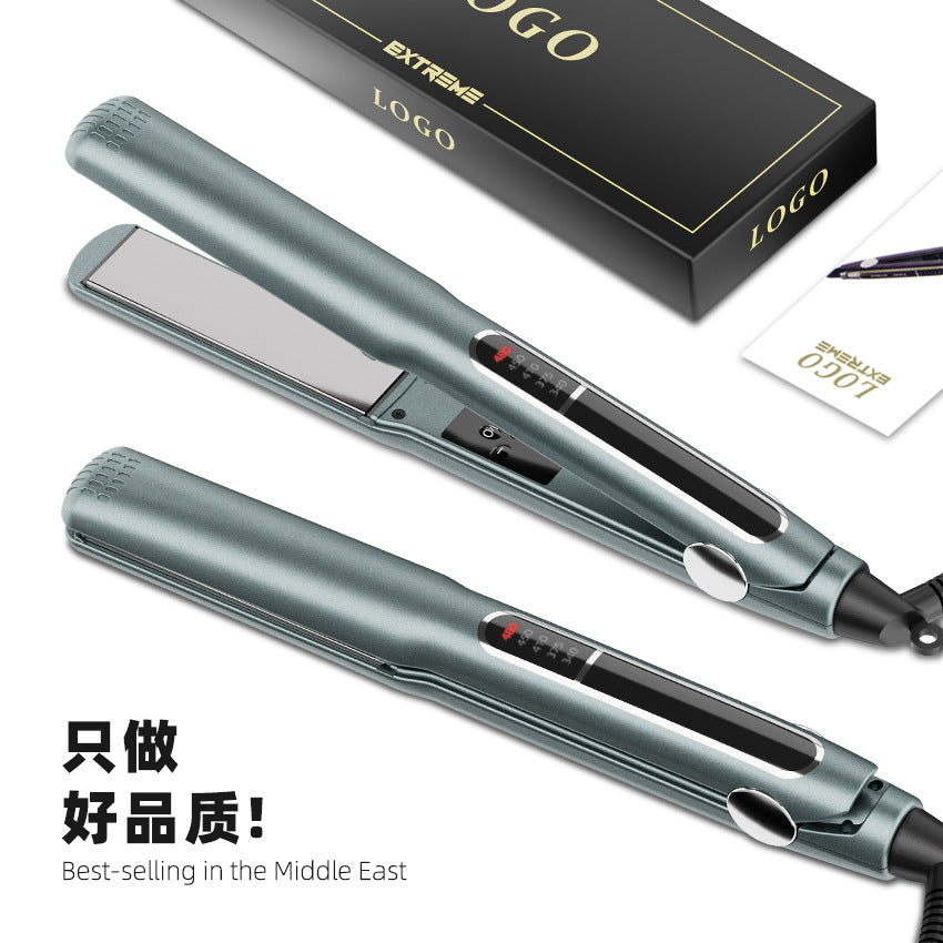 Cross-border professional hair straightener high temperature hair straightener splint curling iron dual-purpose straight plate clip hair straightener