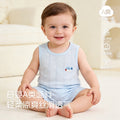 Baby two-piece outfit set: lightweight cotton tank top and shorts for summer - breathable and comfortable casual wear for infants and toddlers