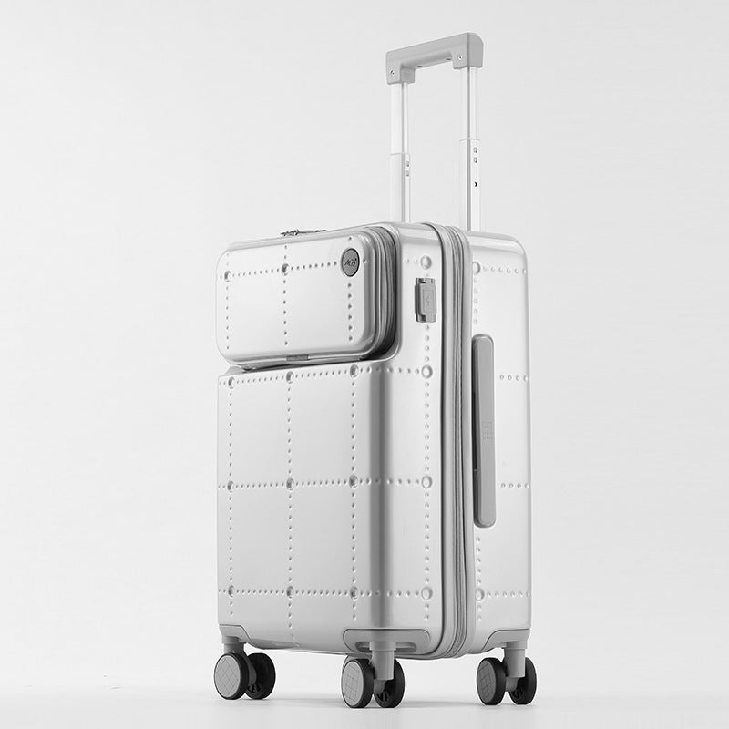 Pinghu front open lid suitcase Women's universal wheel trolley case Suitcase Convenient computer warehouse Boarding case Password box
