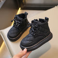 Clearance sale: new children's boots - boys' plaid side-zip boots & girls' british-style ankle boots