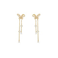 Popular micro-embedded butterfly earrings for women niche stylesense of designclassylong tassel earrings for women new arrival earrings