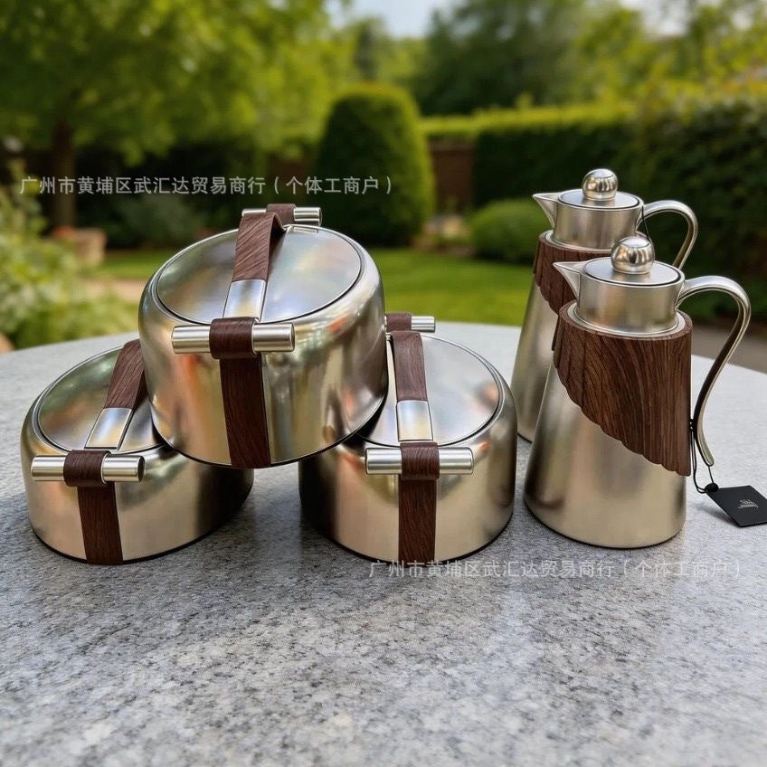 Food warmer insulated box with insulated pot suit 5pcs set insulated tableware insulated lunch box
