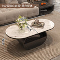 Cream style oval slate coffee table casual living room accessible luxuryfor homemodern combination new arrival small apartment coffee table