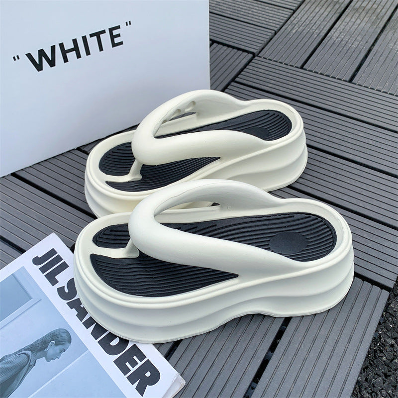 Flip-flops women's outwearsummernew arrivalinspopularthick solenon-slip seaside beach flip-flops with shit-like sandals