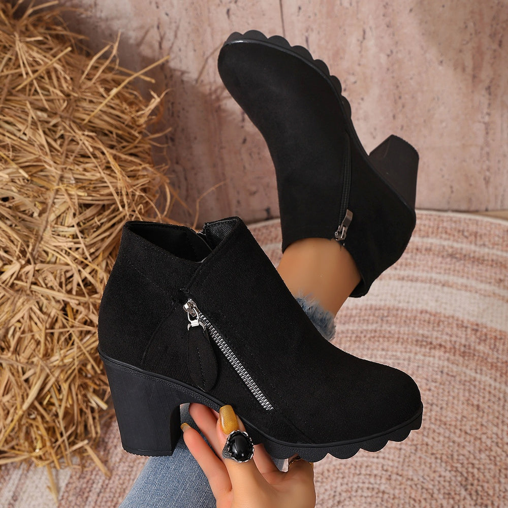 summer new arrival: plus size women's casual comfortable chic side-zip flats - wholesale