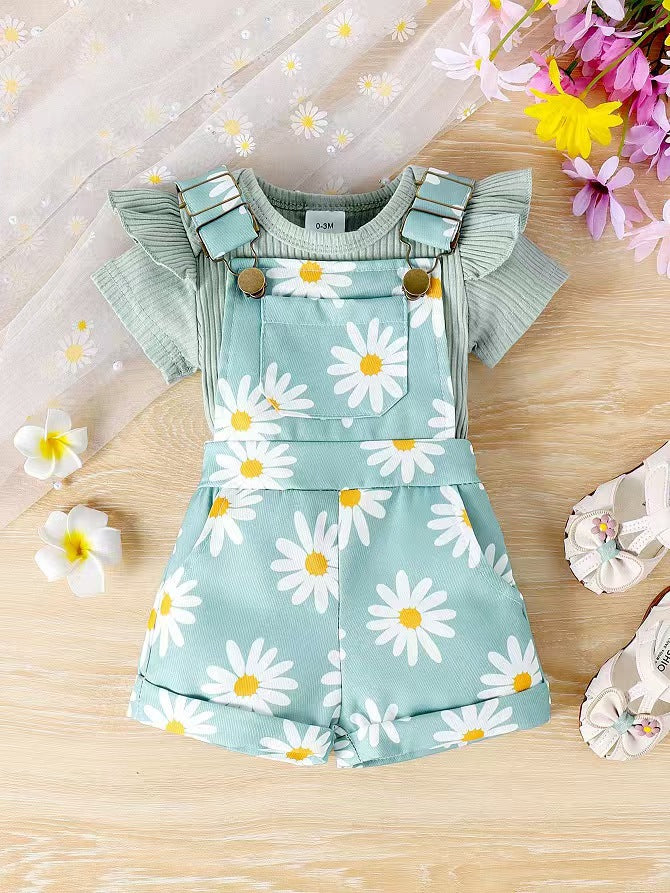 Children's clothing  cross-border fashionsummer children's clothing multi-color short-sleeved khaki + full printed picture