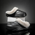Emerging from the cocoon: 2026 winter new arrivals - plush-lined, extra-thick cotton shoes. stylish, couple-friendly, non-slip, warm cotton slippers for men, perfect for outdoor wear