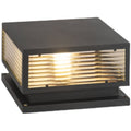 Qy solar outdoor post cap light waterproof villa courtyard lamp modern minimalist fence light front door pillar lamp post light