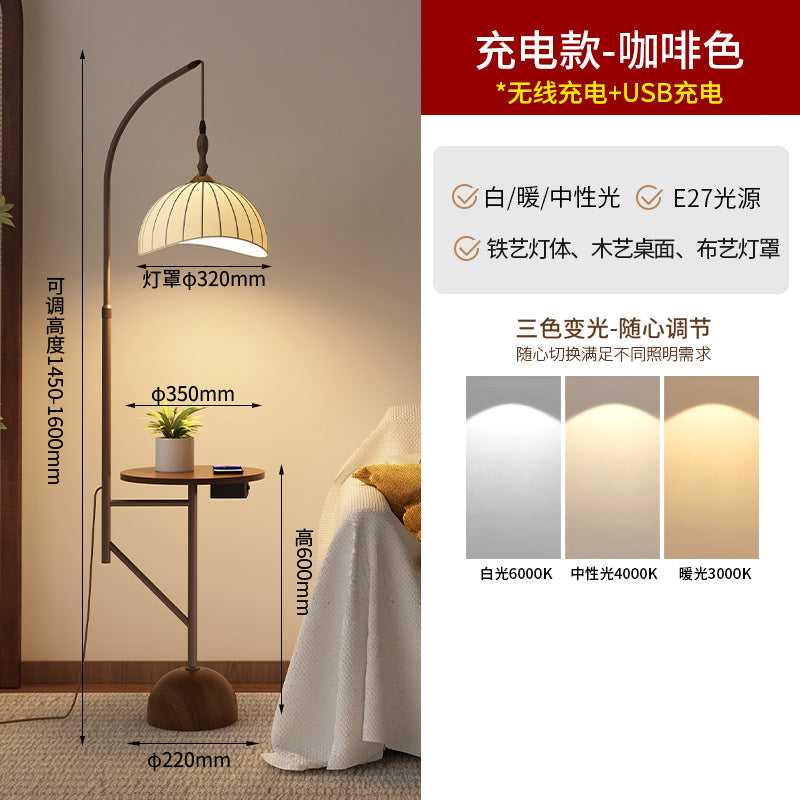 Medieval style floor lamp living room sofa beside wabi-sabi style zen high-end bedroom study storage atmosphere bedside lamp