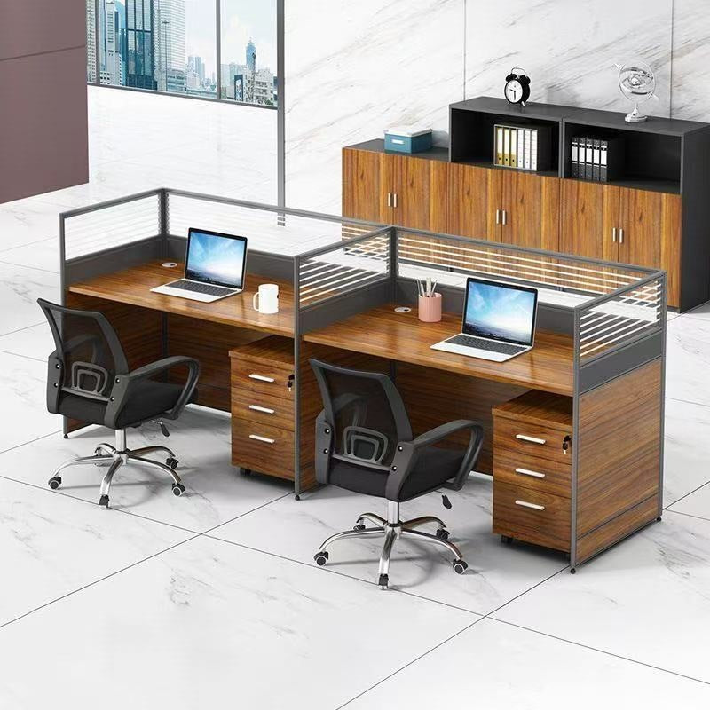 Casual office desk workstation partition screen position table four-person partition casual modern combination computer desk paint-free
