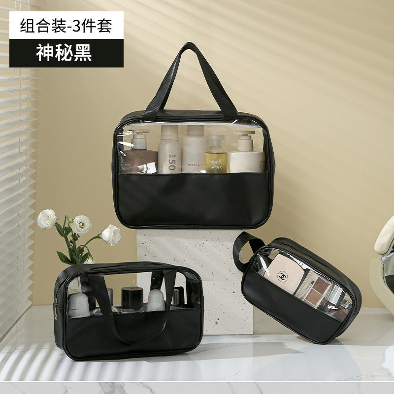 Yulang portable cosmetic bag three-piece set portable large-capacity travel bath storage bag waterproof swimming toilet bag