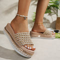 summer new arrival: plus-size chunky sole slides for women (sizes 36-42). wholesale available. dropshipping to  &