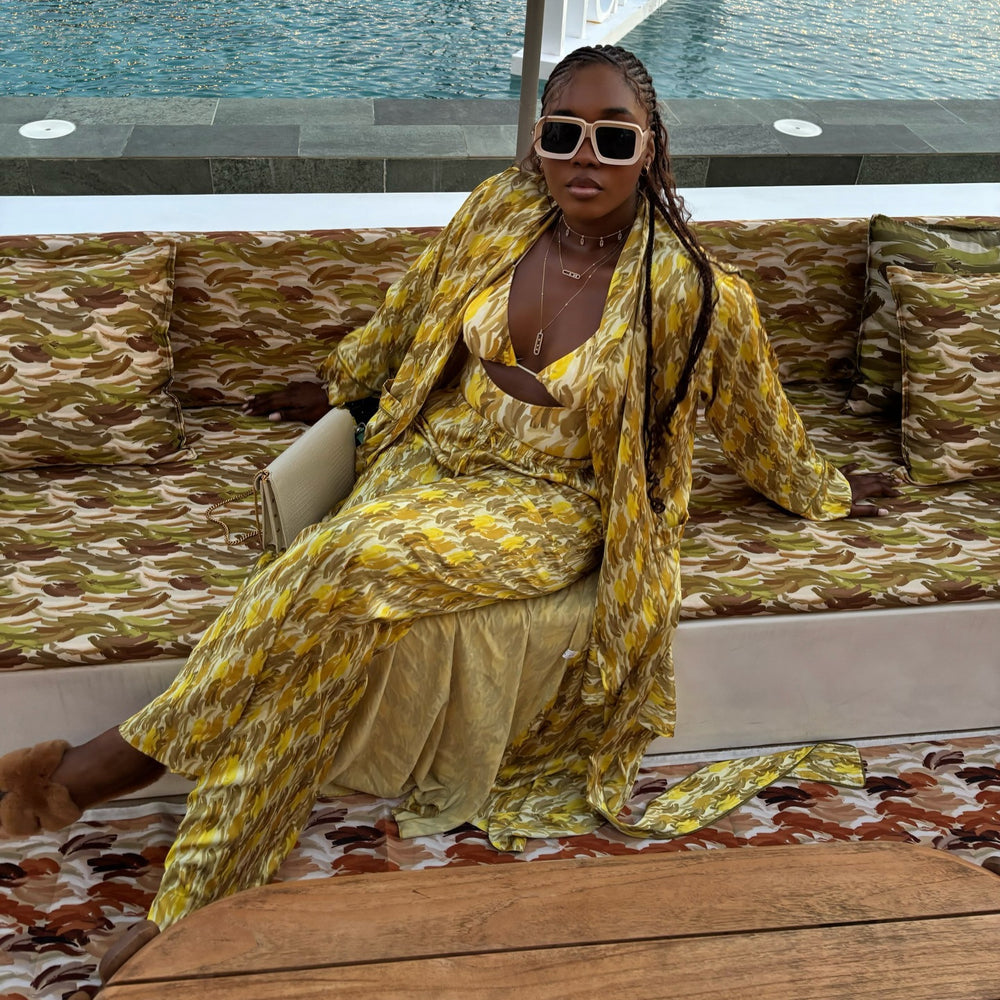 European and american cross-border women's fashion  summer new arrival: elegant printed lapel blouse, camisole, and wide-leg pants three-piece set