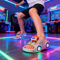 Shiny light-up slippers - kids' cartoon anti-slip slides - boys' home superhero soft sole baby summer slippers