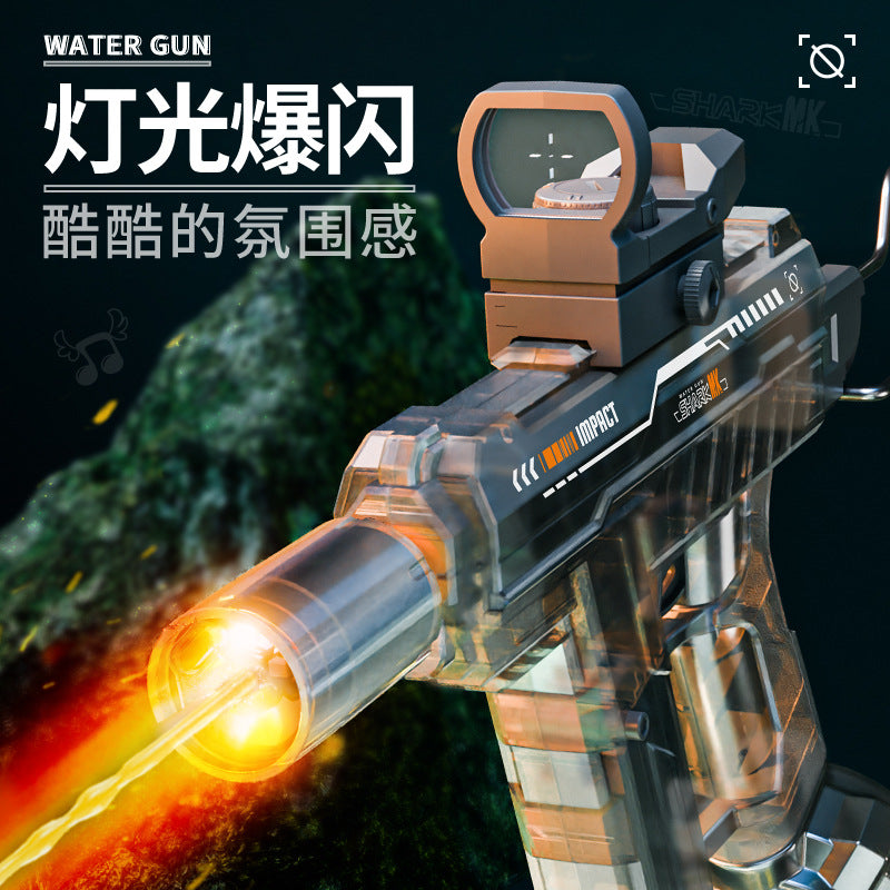 New children's fire-breathing rat electric water gun toy - integrated manual/automatic lighting version water gun - kids' toy